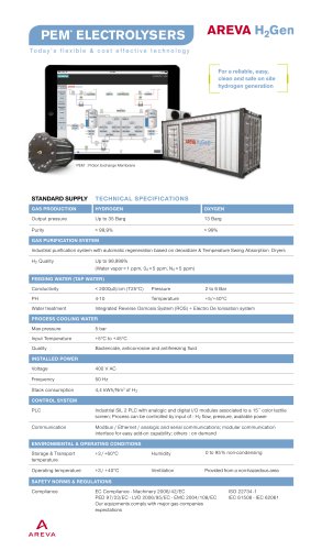 PEM* ELECTROLYSERS