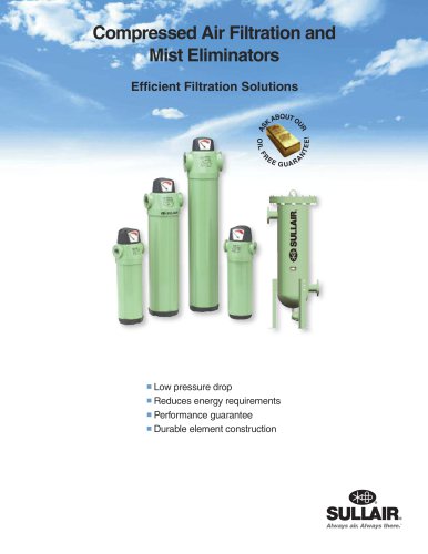 Compressed Air Filtration and Mist Eliminators