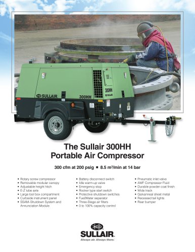 The Sullair 300HH Portable Air Compressor