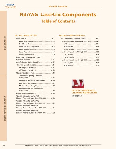 Nd:YAG Laser Line Components