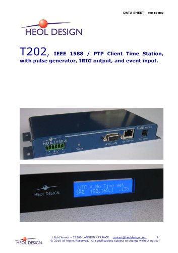 T200 PTP Time Station, with PoE