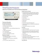 Timer/Counter/Analyzers Tektronix FCA3000 and FCA3100 Series