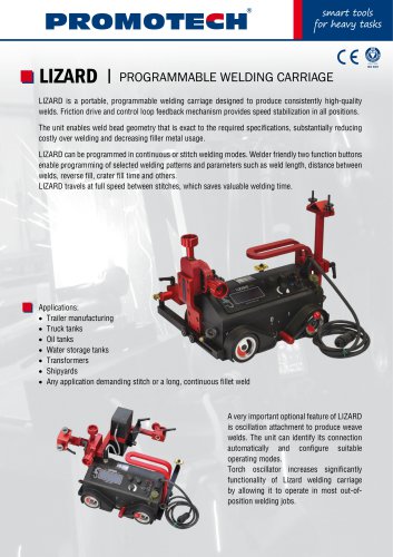 Lizard Programmable Welding Carriage Oscillation