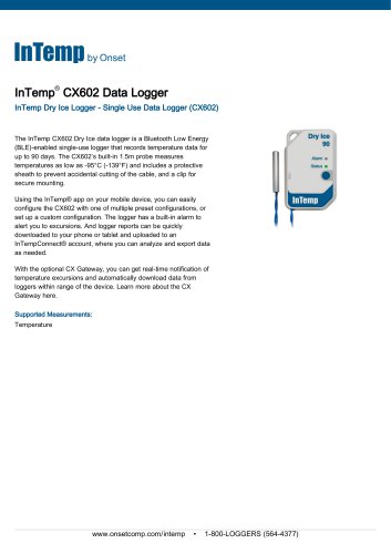 InTemp®  CX602 Data Logger