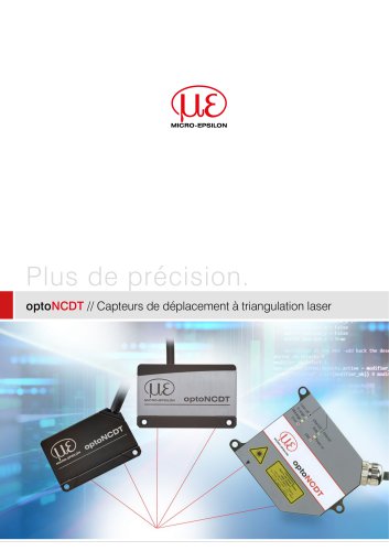 Capteurs de déplacement à triangulation laser // optoNCDT