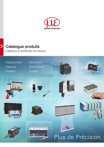 Catalogue Produits Capteurs et systèmes de mesure