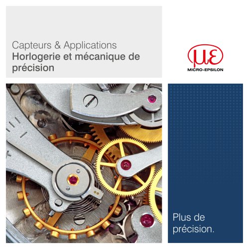 Horlogerie et mécanique de  précision