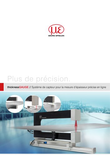 Système de capteur pour la mesure d’épaisseur en ligne // thicknessGAUGE