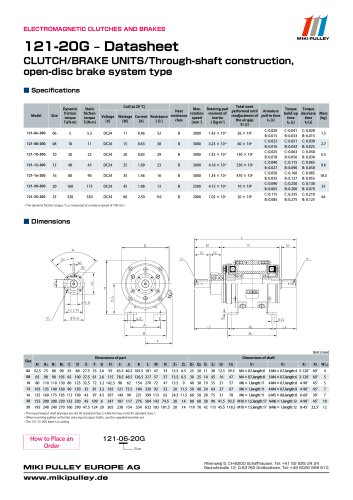 121, 122, 125 datasheets