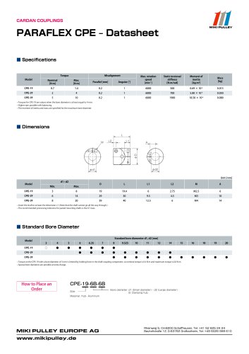 Paraflex CPE, CPU