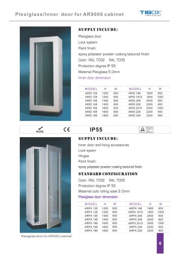 plexiglass door/Inner door for AR9000 Cabinet