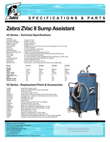 Zebra ZVac™ II - specifications