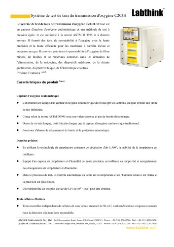 Application du test coulométrique de perméabilité à l'oxygène à la peau artificielle