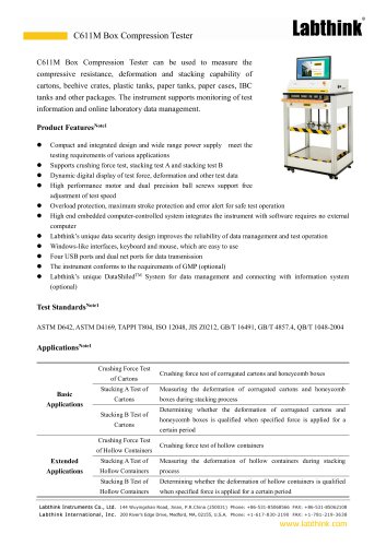 Box Compression Tester for BCT (Box Crush Test)