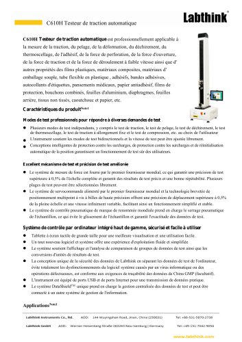 Contrôle de la qualité des cartons de lait et instrument de test des languettes de traction