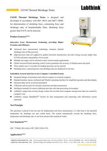 Hot Shrink Testing Equipment for Manufacture