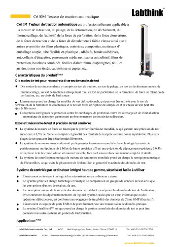 Instrument de test de la force de liaison des joints par induction pour flacons de médicaments