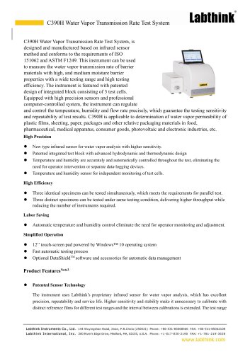 ISO 15106 WVTR equipment for food applications