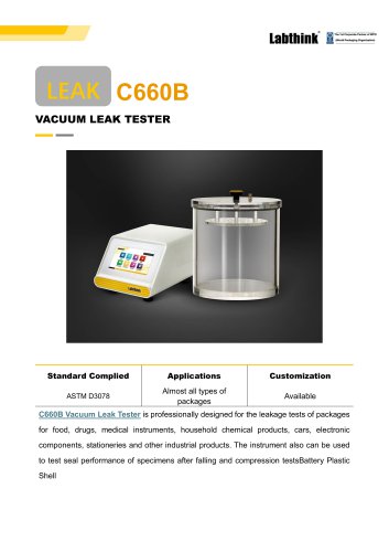 Labthink C660B Leak Test Apparatus for Ingerity Test of Pouches, Saches