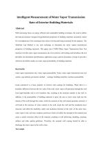 moisture vapour transmission rate of building materials