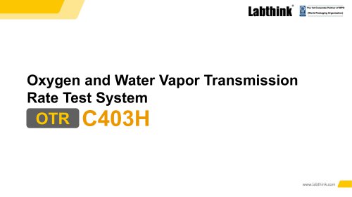 A New Designed Equipment OTR & WVTR Test Machine to check O2TR and MVTR
