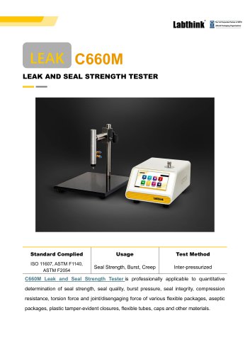 Package Integrity Leak Detection with Bubble Test for leak detection and seal integrity testing of all types packages