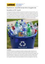 Propriétés de barrière à l'oxygène des bouteilles en PET fabriquées à partir de matériaux recyclés-1