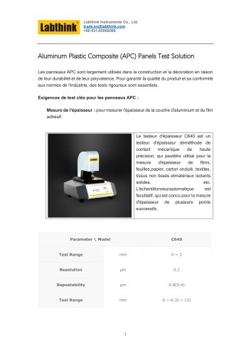 Test des panneaux composites aluminium-plastique pour la qualité et la conformité