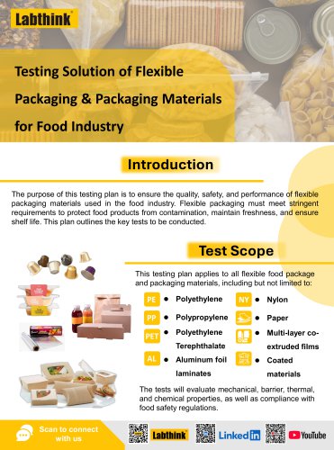 Testing Solution of Flexible Packaging & Packaging Materials for Food Industry