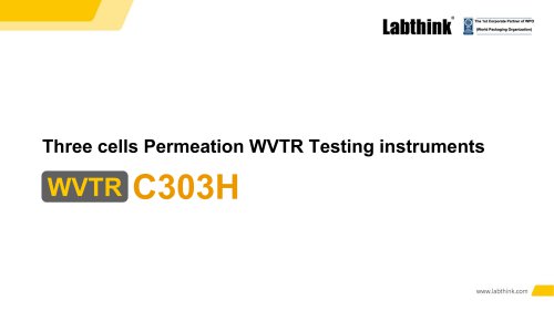 WVTR equipment for food packaging manufacturers