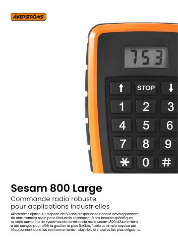 Sesam 800 Large 99 data sheet