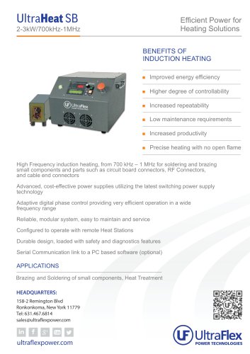 UltraHeat SB High Frequency Series | UltraFlex Power Technologies