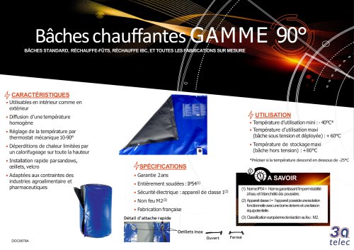 Bâches chauffantes GAMME 90°