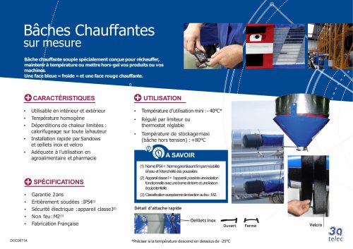 Bâches chauffantes sur mesure