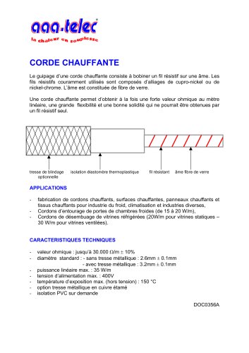 Corde Chauffante