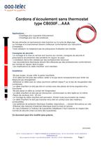 Cordon chauffant antigel écoulement condensat CB