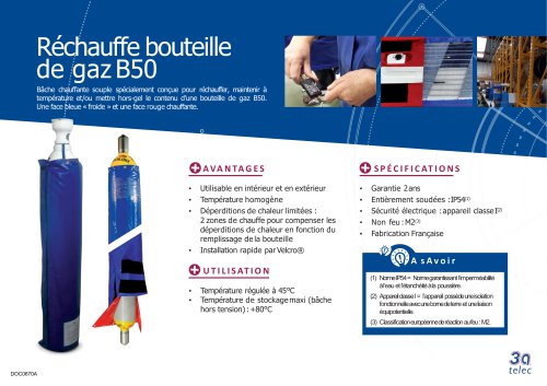 Réchauffe bouteille de gaz B50