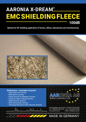 AARONIA X-DREAM ® EMC SHIELDING FLEECE 100dB