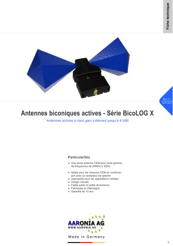 Antennes biconiques actives