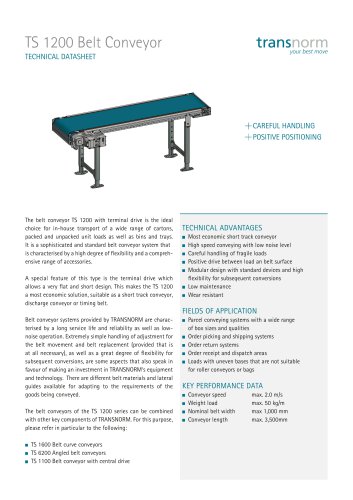 Belt Conveyor TS 1200