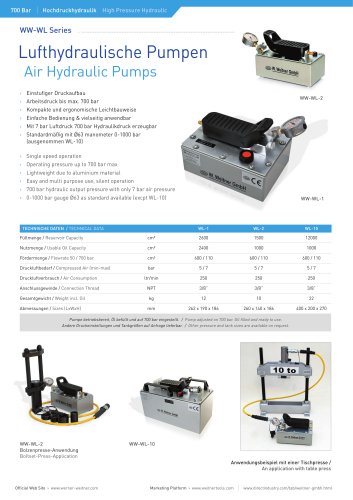 Air Hydraulic Pumps