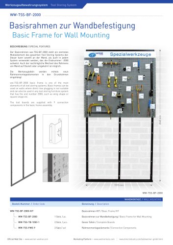 Basic Frame for Wall Mounting