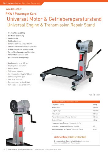 ww-MG-600/V Engine Repair Stand