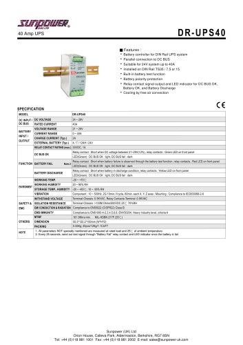 40A Uninteruptable Din Rail Power Supply