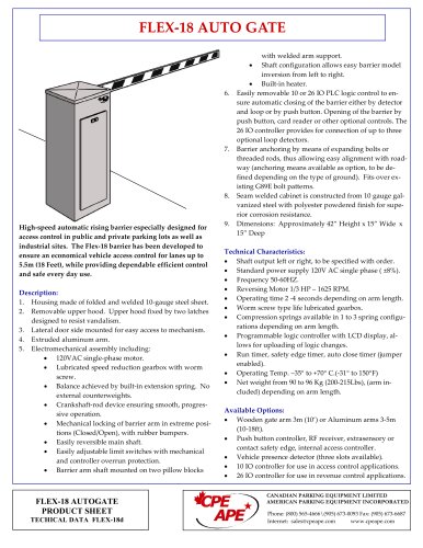 FLEX-18 Barrier Gate (New G89)