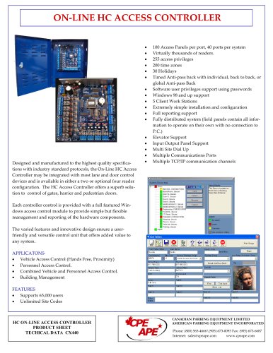 On Line Access Control System