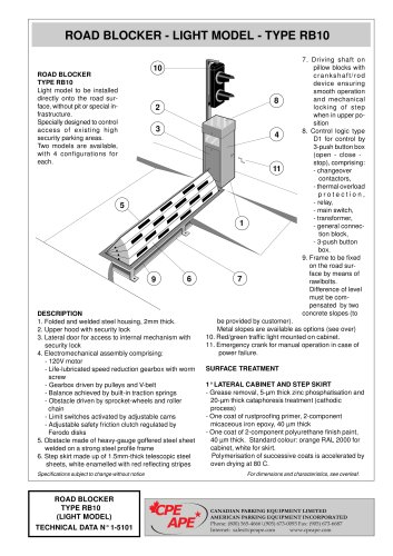 RB-10 Mechanical Road Blocker