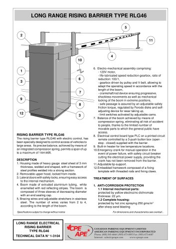 RLG-46 Long Arm Industrial Barrier