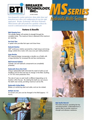 MS series Hydraulic Multi-systems