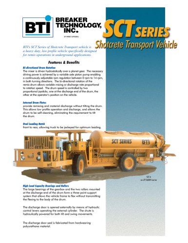 SCT Series Shotcrete Transfer Vehicles